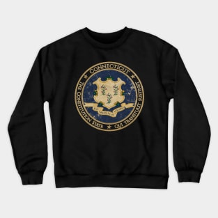 Vintage Connecticut State USA United States of America American Flag Crewneck Sweatshirt